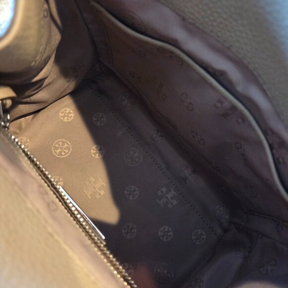 Tory Burch gray grain leather small back pack main image 5